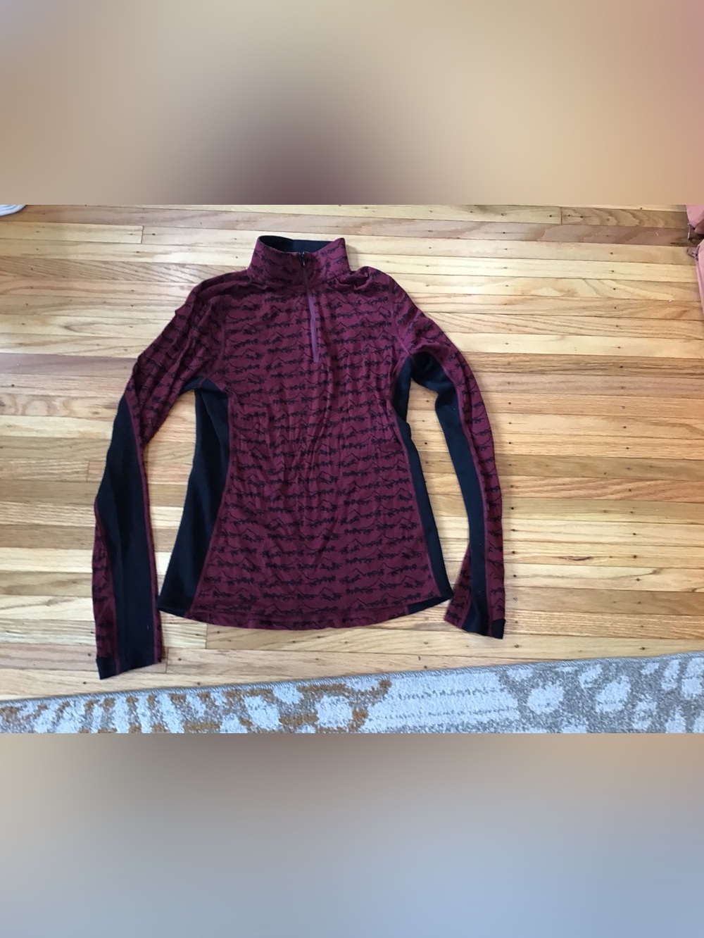 Kerrits Women's size xs Horse Print winter Long Sleeve Quarter zip